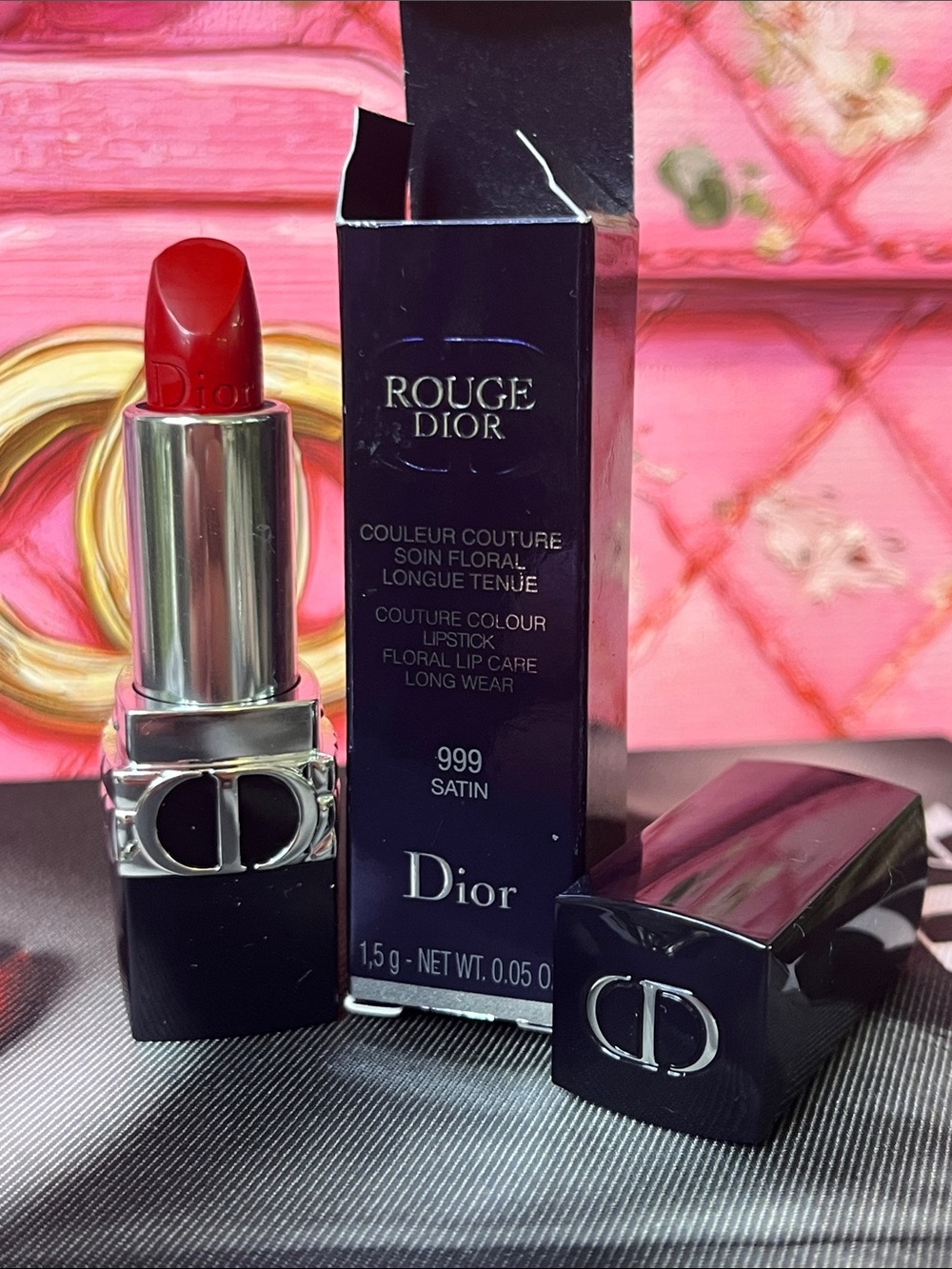 Mini Rouge Satin Lipstick 999 Vibrant Red